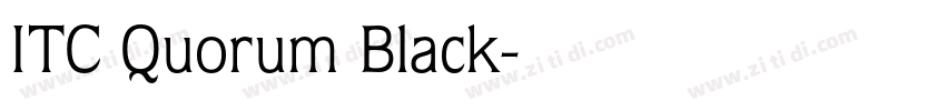 ITC Quorum Black字体转换